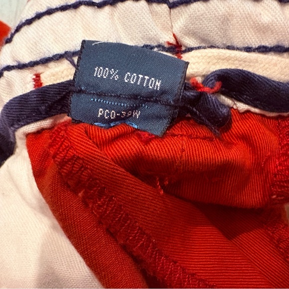 NWT, Men's Y2K Polo Ralph Lauren Chino Drawstring Shorts Distressed Red, Sz 36 - Picture 14 of 14